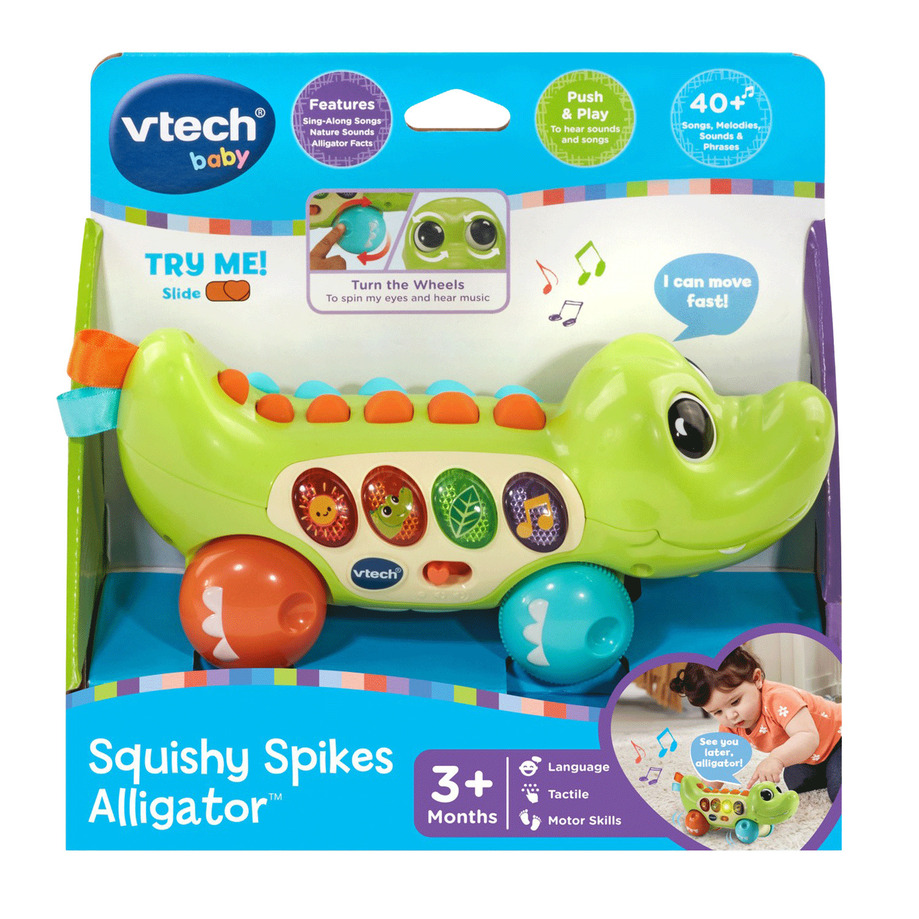 VTech - Squishy Spikes alligator, English edition