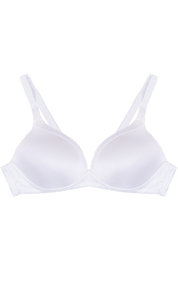 Warners - Blissful Benefits ultrasoft wire-free bra. Colour: white