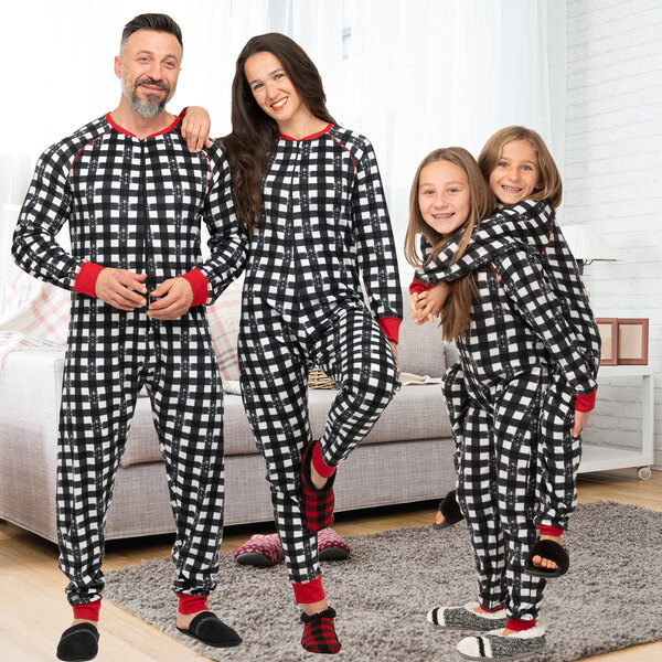 Buffalo plaid fleece pajamas sale