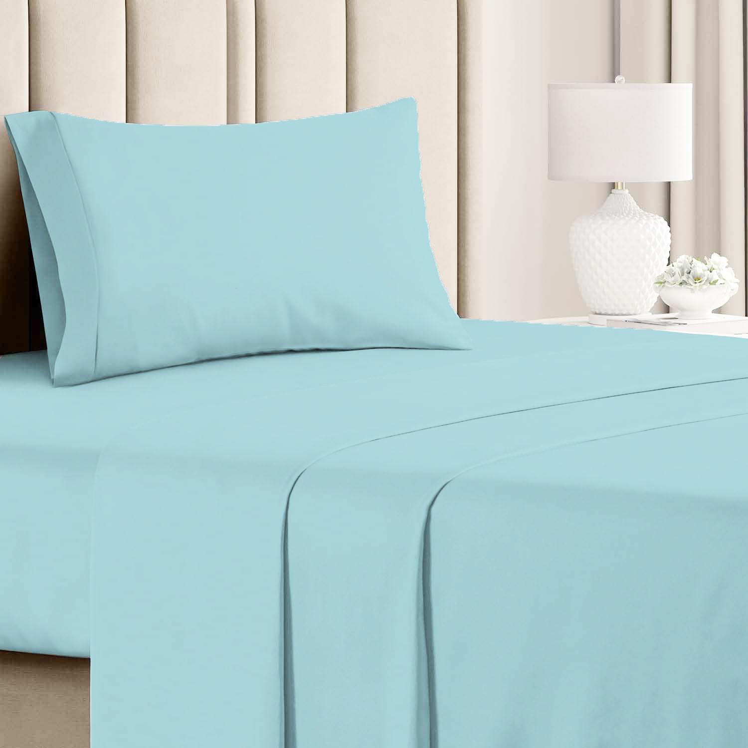 Zoe - Solid microfiber sheet set - Double